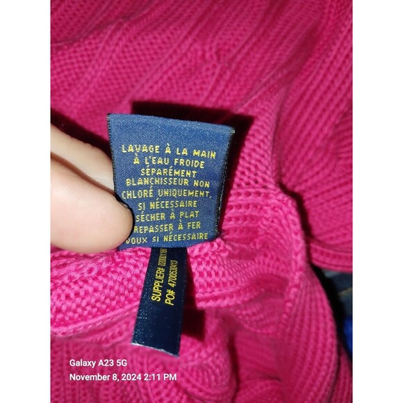 Polo by Ralph Lauren Pink V-Neck Sweater - Picture 8 of 8
